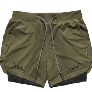 Asrv Silver-Lite Navy Solid Men’s Jogger Shorts